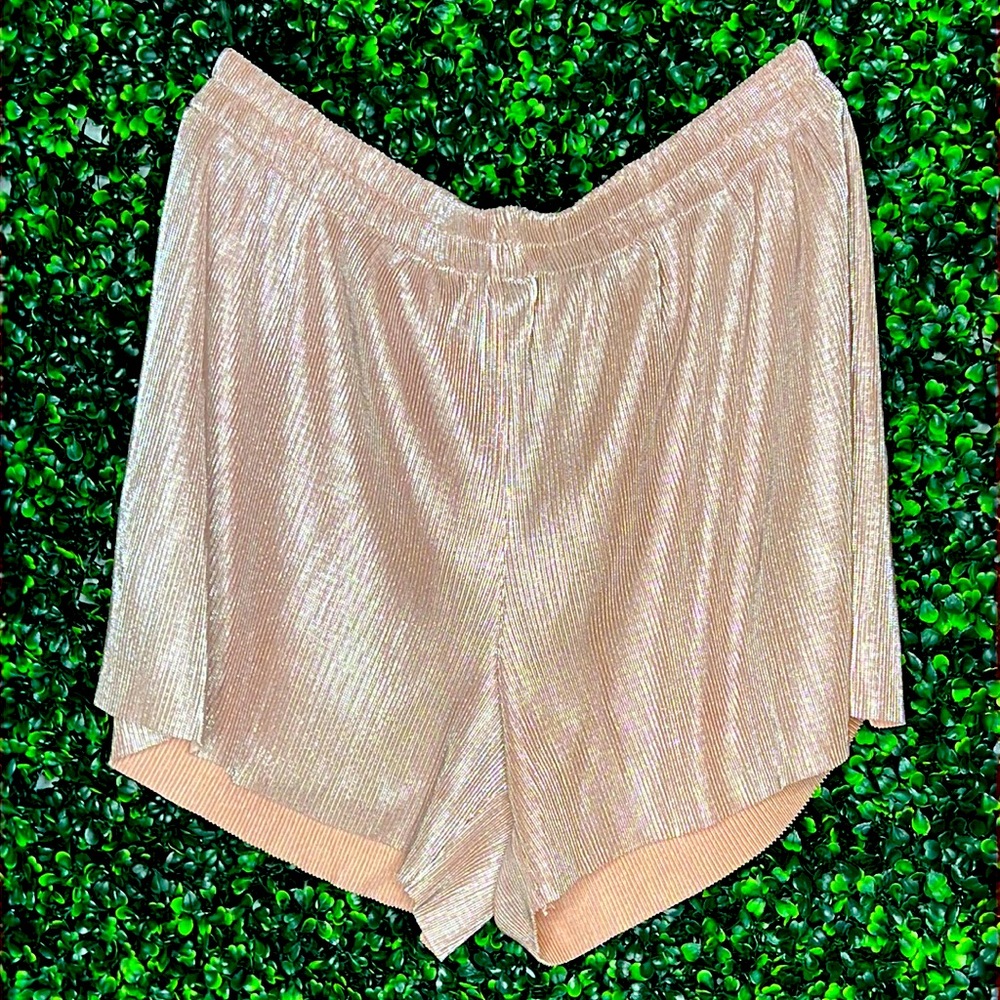 👀 Hayden NWT metalic pleated shorts size M